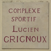 Complexe sportif - plaque