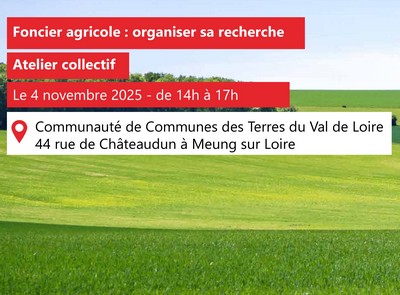 Atelier collectif : Foncier agricole : organiser sa recherche