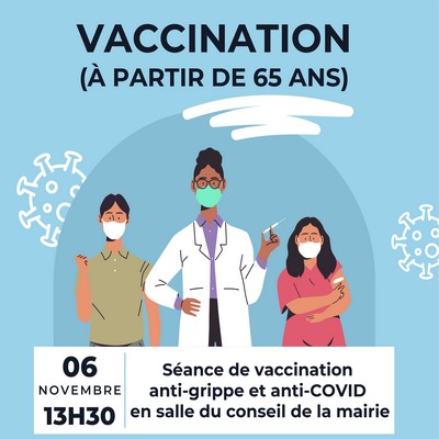 Vaccination anti-grippe & anti-covid (à partir de 65 ans)